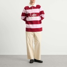 Late Checkout Men's Rugby Polo in Pink/Burgundy