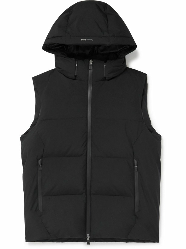 Photo: Herno Laminar - Quilted GORE-TEX™ WINDSTOPPER Hooded Down Gilet - Black
