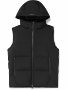 Herno Laminar - Quilted GORE-TEX™ WINDSTOPPER Hooded Down Gilet - Black