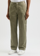 True Religion Contrast-stitch Twill Cargo Trousers Khaki