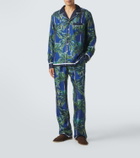 Dolce&Gabbana Printed silk twill straight pants