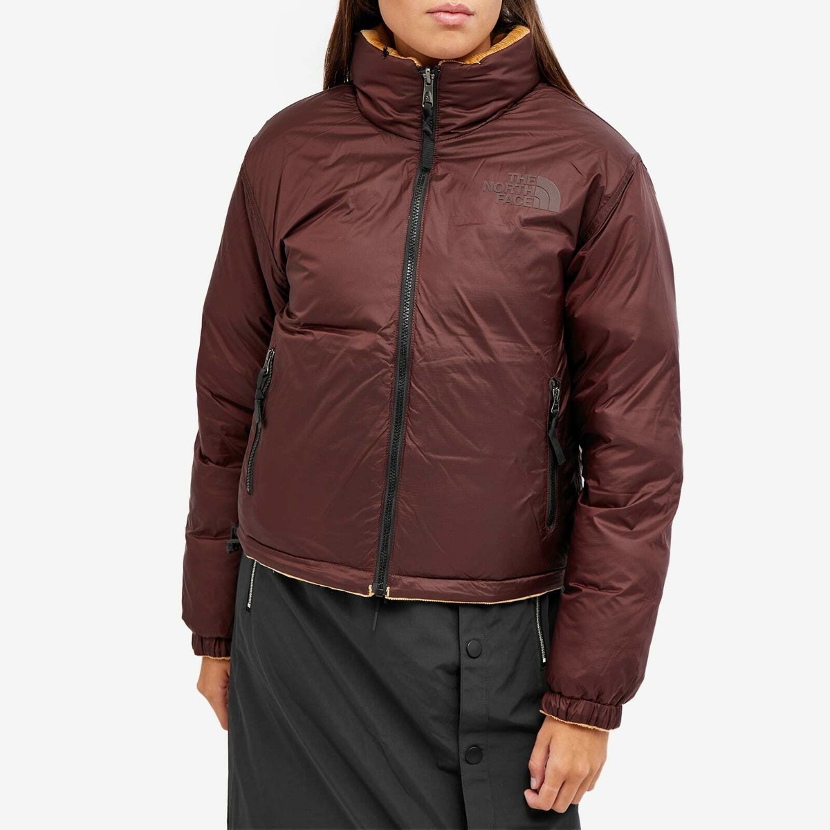 The North Face Men's 92 Reversible Nuptse Jacket, Small, Almond Butter/TNF Black