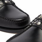Bass Weejuns Men's Larson Western Stud Loafer in Black Leather