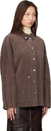 Studio Nicholson Brown Dash Suede Jacket