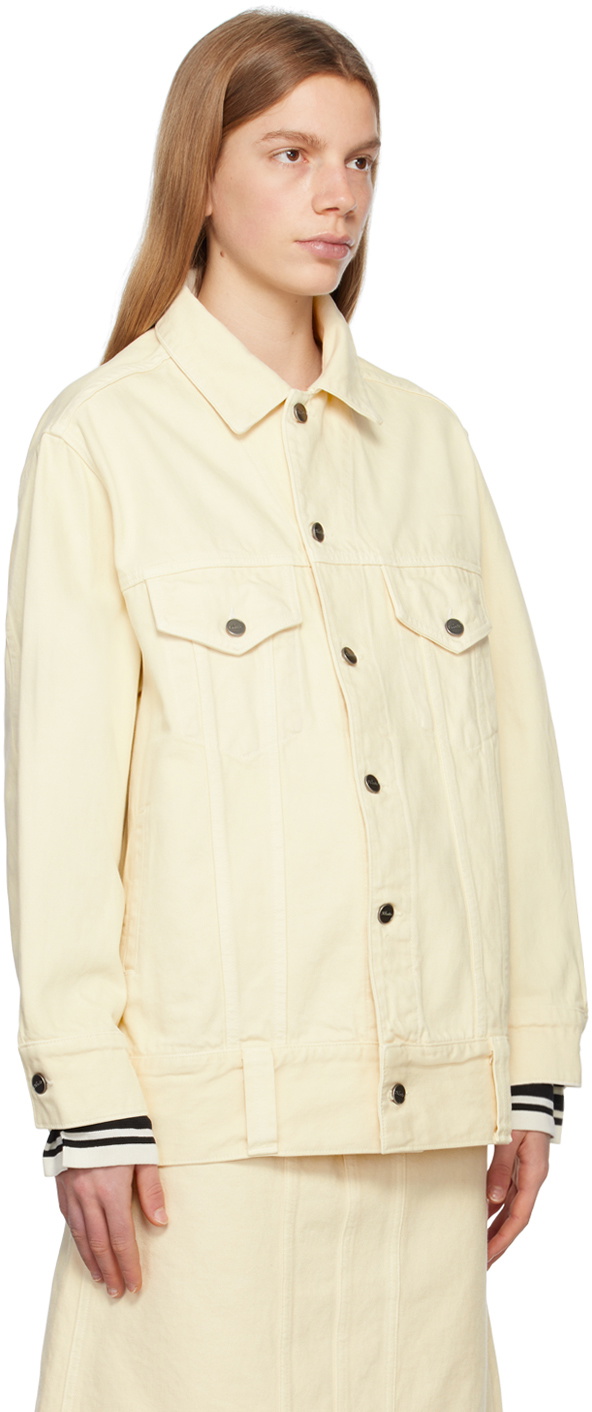 KHAITE Off-White 'The Grizzo' Denim Jacket Khaite
