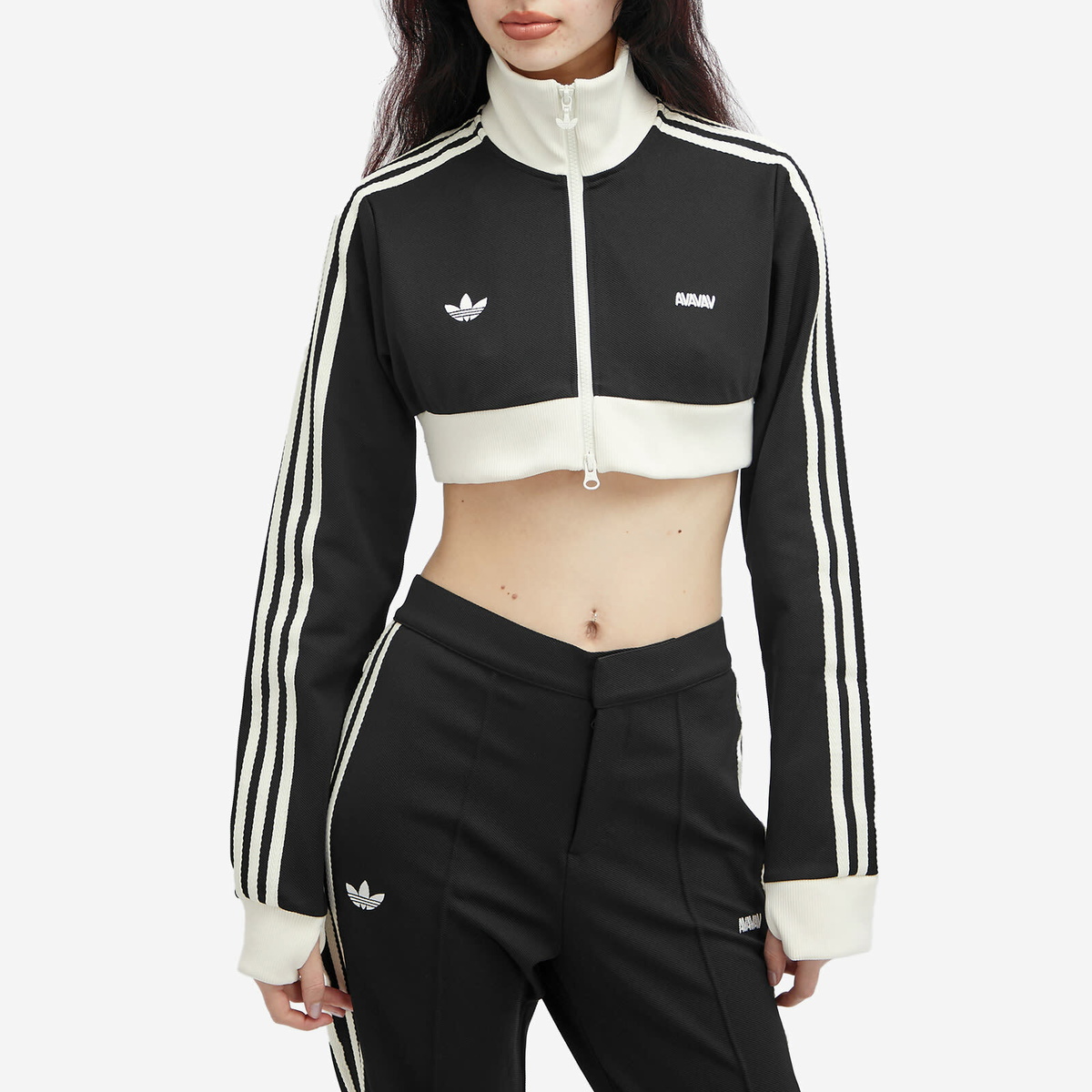 Adidas Women's by Avavav Cropped Track Top in Black adidas