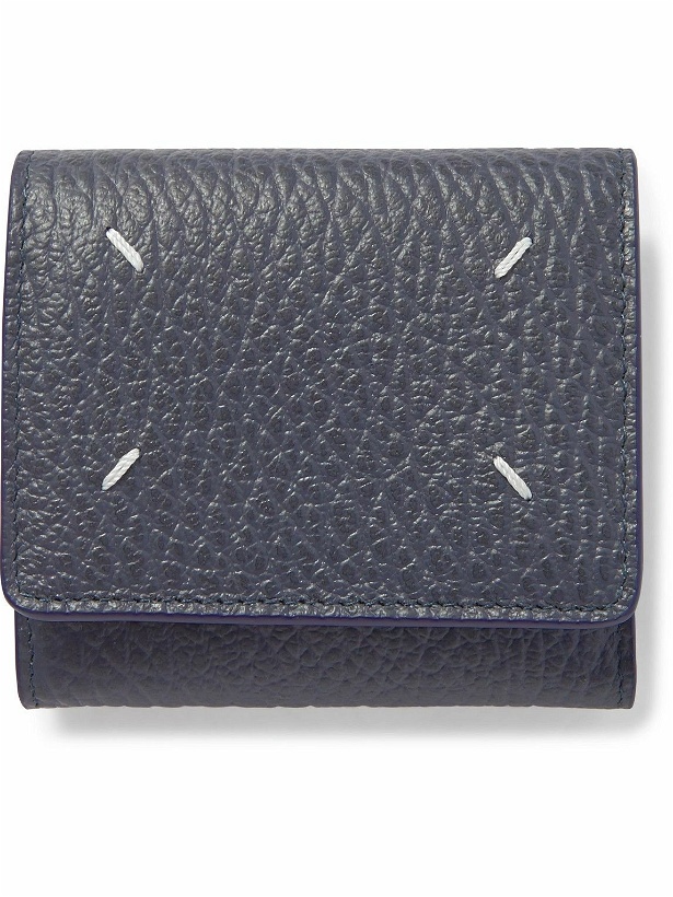 Photo: Maison Margiela - Logo-Embroidered Full-Grain Leather Billfold Wallet