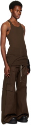 Rick Owens Brown Ziggy Banana Tank Top