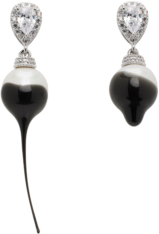 Photo: Ottolinger Silver & Black Pearl Drop Earrrings