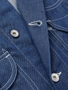 Story mfg. - Wonky-Wear Circuit Indigo-Dyed Organic Denim Jacket - Blue