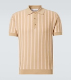 King & Tuckfield Striped wool polo shirt