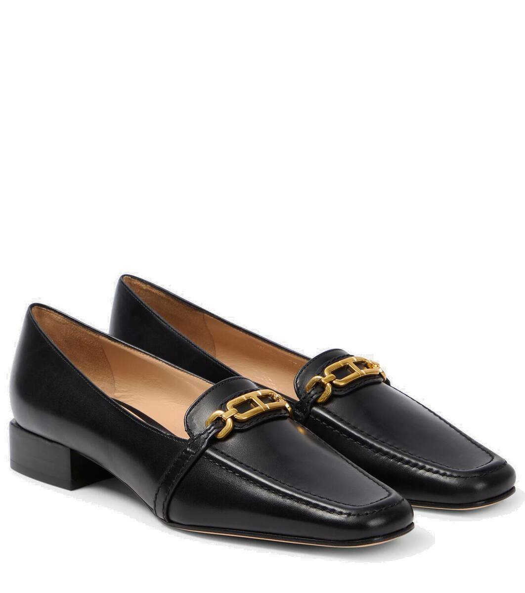 Tom Ford Black Calf Leather Bos Taurus Slip-On Loafers