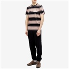 Fred Perry Men's Bold Stripe T-Shirt in Dark Pink/Dust