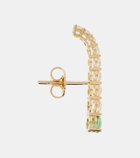 Melissa Kaye Aria 18kt yellow gold earring with diamonds and garnet