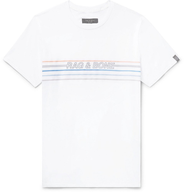 Photo: rag & bone - Logo-Print Cotton-Jersey T-Shirt - White