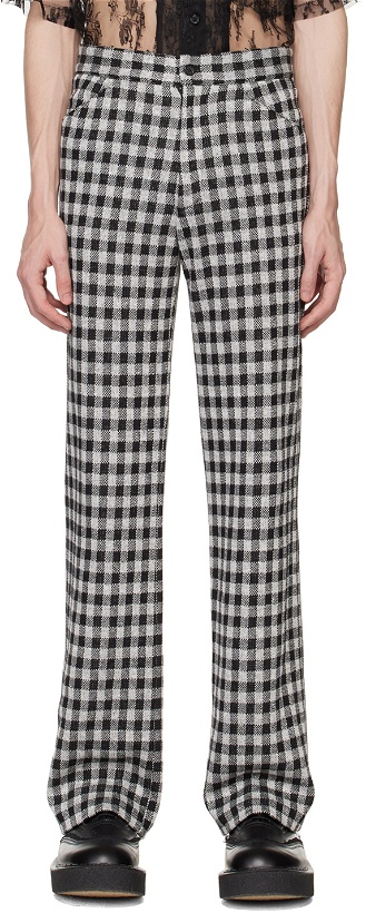 Photo: Anna Sui SSENSE Exclusive Black Gingham Trousers