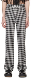 Anna Sui SSENSE Exclusive Black Gingham Trousers