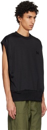 NEEDLES Black Embroidered Tank Top