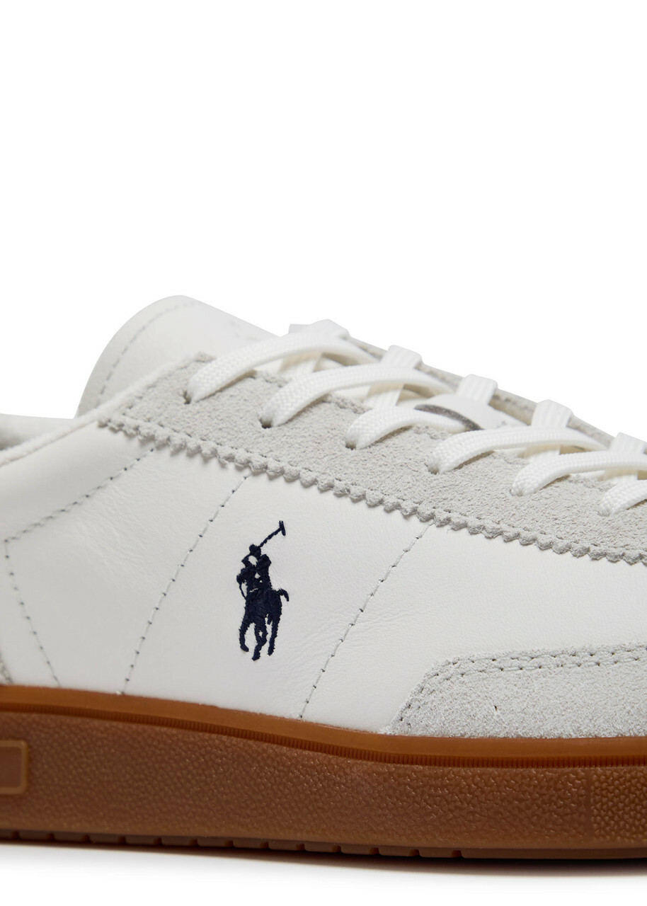 Polo Ralph Lauren Bedford Panelled Leather Sneakers White