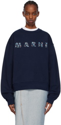 Marni Navy Printed Sweatshirt