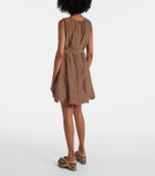 Velvet Margot cotton and silk voile minidress