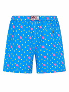 MC2 Saint Barth Man Lightweight Fabric Swim-shorts Lighting Micro Fantasy With Padel Print