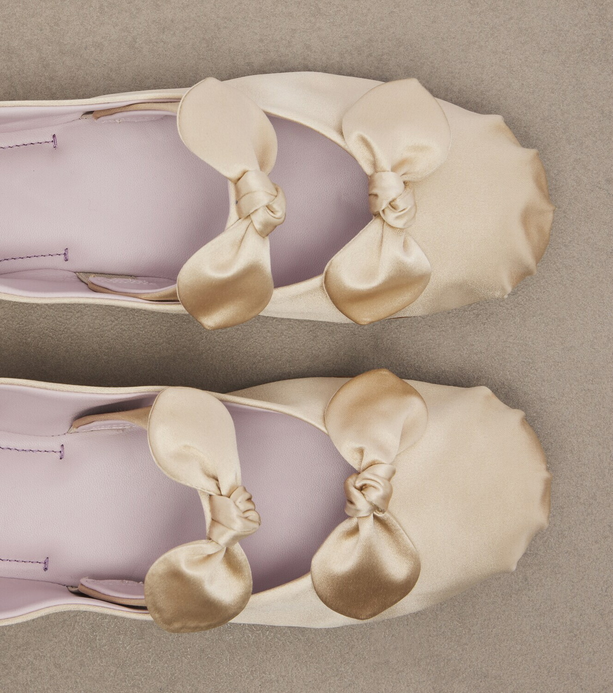 Chloé Penny bow-detail satin ballet flats