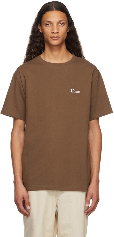 Photo: Dime Brown Classic Logo T-Shirt