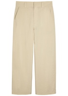 Lemaire Wide-leg Silk-blend Trousers Off White