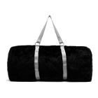 Landlord Black Large Faux-Fur Duffle Bag