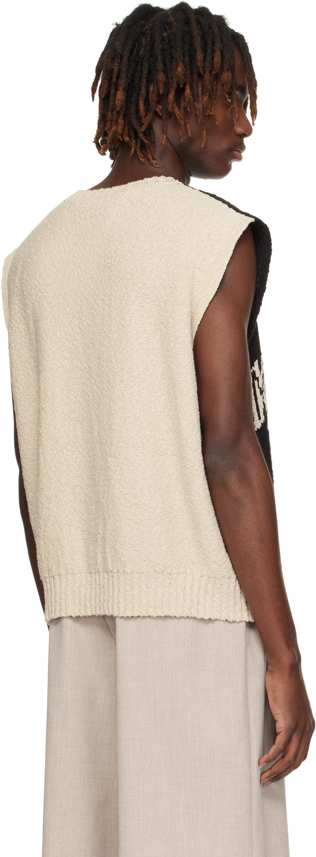 MM6 Maison Margiela Black & Off-White Paneled Vest MM6