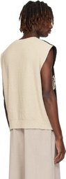 MM6 Maison Margiela Black & Off-White Paneled Vest