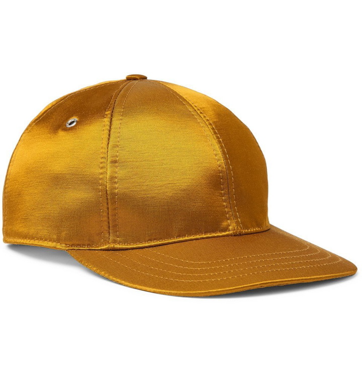 Photo: AMI - Logo-Appliquéd Satin-Twill Baseball Cap - Gold