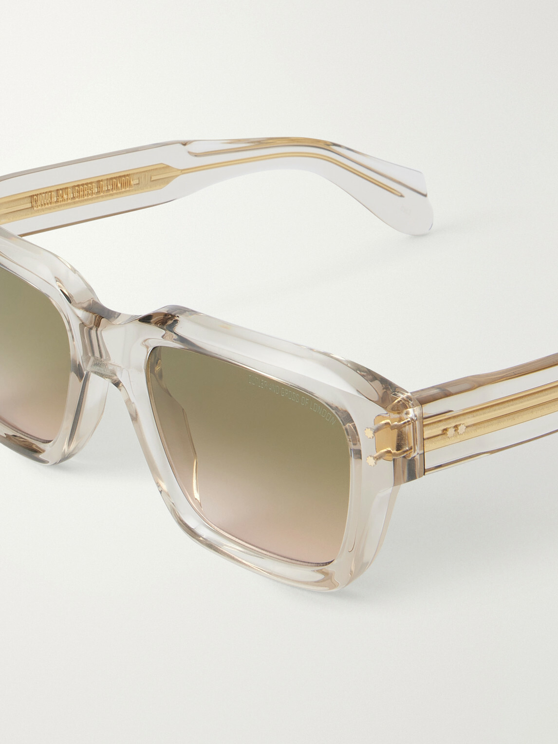 Cutler and Gross - 1432 Square-Frame Acetate Sunglasses - Neutrals