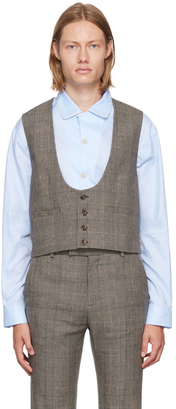 Photo: Gucci Gray Prince of Wales Waistcoat