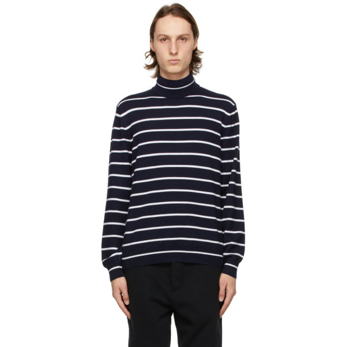 Photo: Ralph Lauren Purple Label Navy and White Cashmere Jersey Sweater