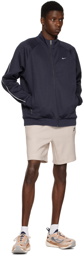 Nike Navy Track Zip-Up Sweater