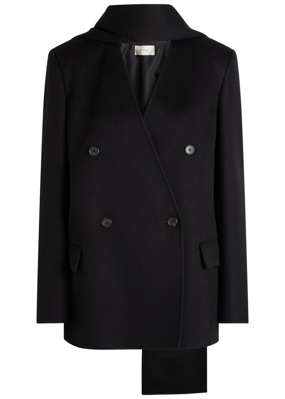 Photo: The Row Calitra Scarf-effect Cashmere Jacket Black
