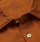 Altea - Slim-Fit Brushed Cotton-Twill Shirt - Brown