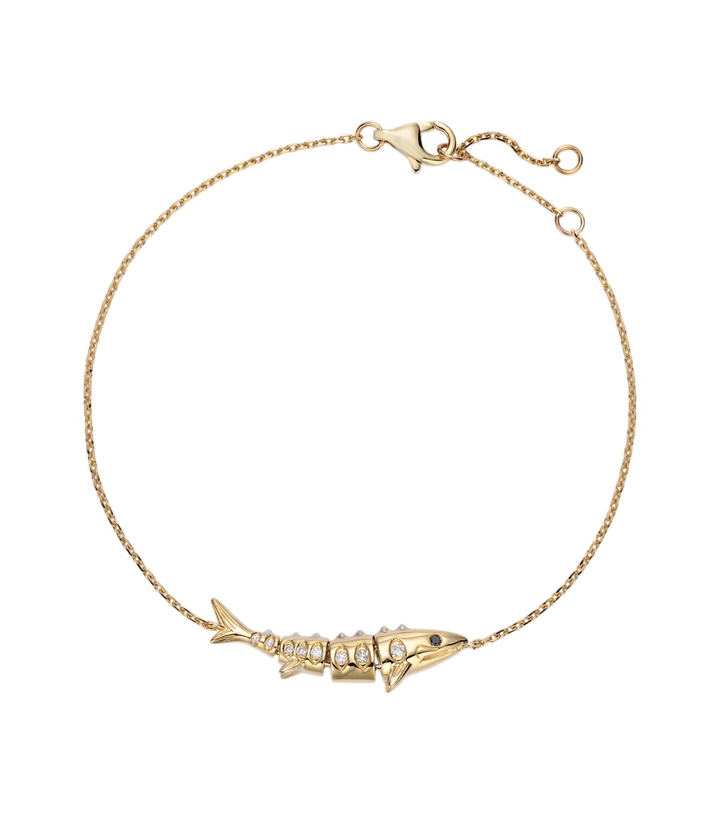 Photo: Yvonne Léon Marlin 9kt gold chain bracelet with diamonds