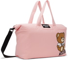 Moschino Baby Pink Teddy Bear Changing Bag & Mat Set