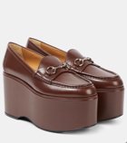 Gucci Horsebit leather platform loafers