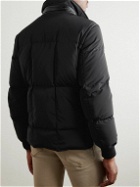 TOM FORD - Quilted Padded Leather-Trimmed Shell Down Jacket - Black