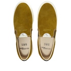Junya Watanabe MAN x Stepney Workers Club Suede Slip On Sneakers in Khaki