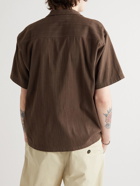 Karu Research - Camp-Collar Cotton Shirt - Brown