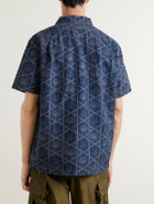 RRL - Printed Linen and Cotton-Blend Shirt - Blue