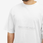 Balenciaga Men's Surf Logo T-Shirt in White/Light Blue