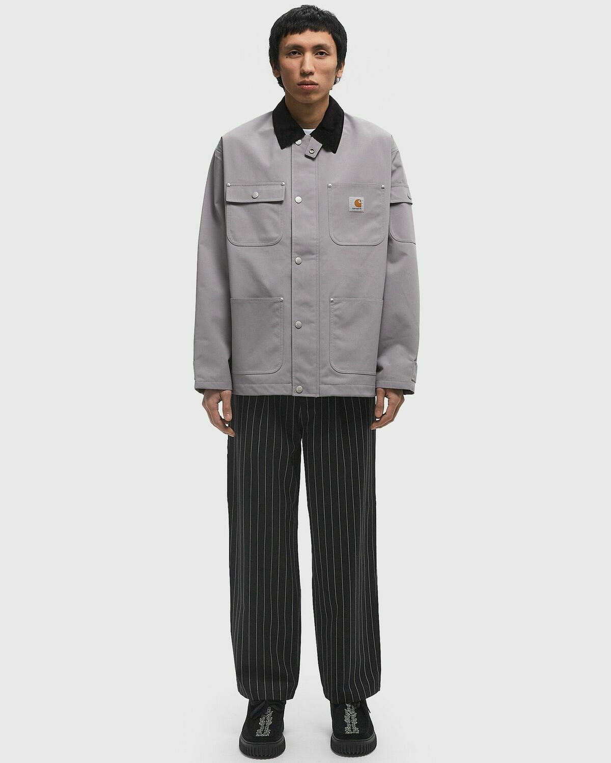 Carhartt WIP Clapton Jacket Grey Mens Windbreaker