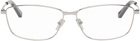 Balenciaga Silver Rectangular Glasses
