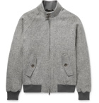 Baracuta - G9 Mélange Virgin Wool-Tweed Harrington Jacket - Gray